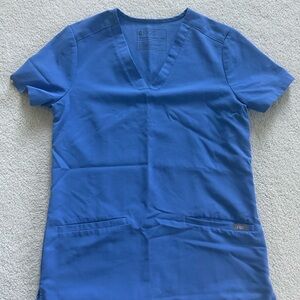 Figs Women's Short Sleeve Top in Blue